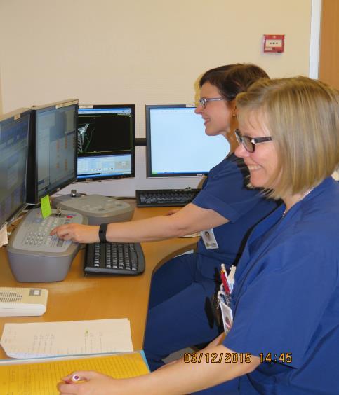 During the treatment you will alone in the room however the radiographers are able to see you and hear you. The nurses watch you the whole time during the radiotherapy process from the control room.