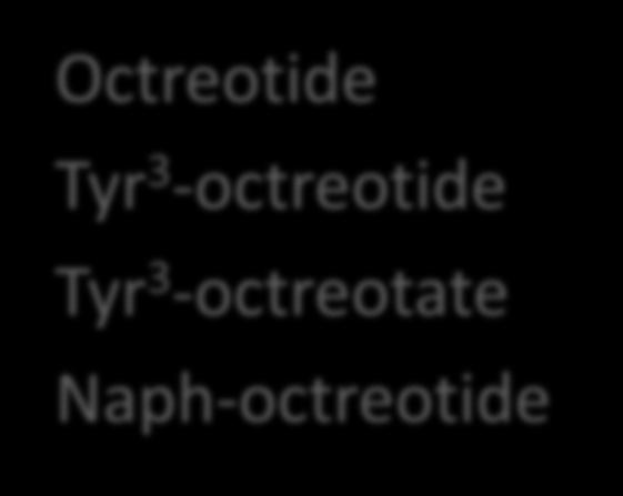 -octreotide Tyr 3 -octreotate Naph-octreotide