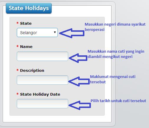 Gambar 4.15: Tambah State Holiday baru 3.