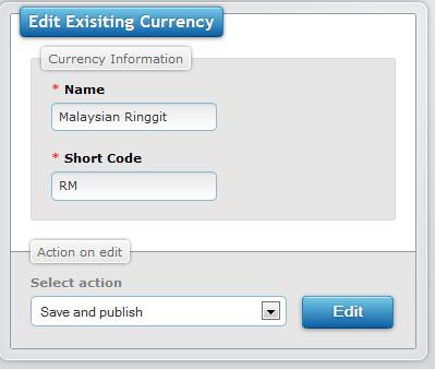 KONFIGURASI MATAWANG 1. Seterusnya, anda klik pada Currencies 2. Tujuannya adalah untuk memasukkan jenis mata wang yang digunakan dalam syarikat untuk pembayaran gaji.