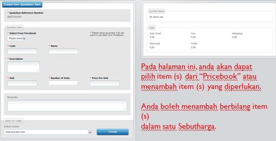 8.9 INVOICING 1. Aliran Proses invois. Quotation Order Acceptance Delivery Order Invoice Receipt Gambar 8.19: Proses aliran Invoicing SEBUT HARGA (QUOTATIONS) 1.