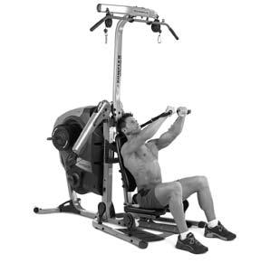 Chest Exercises 27 Decline Chest Fly Shoulder Horizontal Adduction (elbow stabilized) Pectoralis Major; Anterior Deltoid Seated facing outward Hand Grips Adjustable Arm 5 or 6 Maintain a 60-90º angle