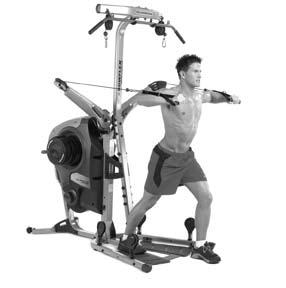 28 Chest Exercises Standing Chest Press Shoulder Horizontal Adduction (and elbow extension) Pectoralis Major; Deltoids; Triceps. Also ankles, knees, hips and core in stabilization.