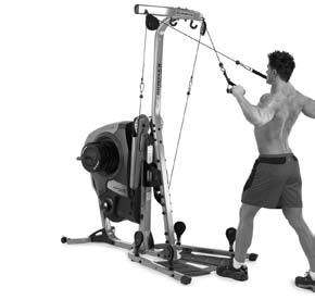 Shoulder Exercises 33 Crossover Rear Delt Rows Elbow Flexion Anterior and Middle Deltoids Standing facing machine.