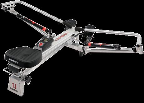 Aluminium rail with ergo-seat and high quality ball bearings. ROWER COBRA XT ROWING WITH MANUAL RESISTANCE CONTROL! Item No.