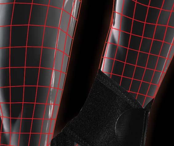 DEVELOPED BY SWISS SPORTS PHYSICIANS ASSORTMENT. LOWER EXTREMITY SUPPORTS ANКLE SUPPORT BAND ADJUSTABLE Criss-cross straps simulate taping and provide adjustable tension and support.