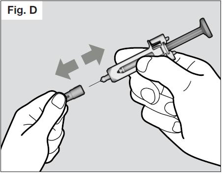 Be sure not to touch the cleaned area prior to the injection. Do not fan or blow on the clean area. Step 5.