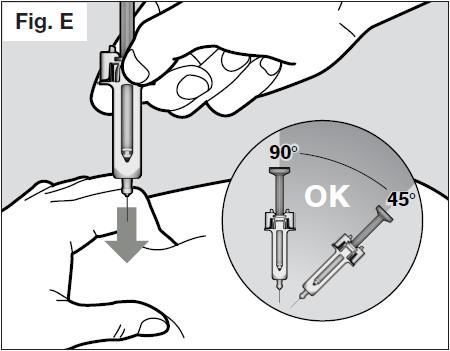 You may see a drop of liquid at the end of the needle. This is normal. Throw away the needle-cap in the puncture resistant container or sharps container.