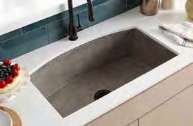 undermount, with small basin on the