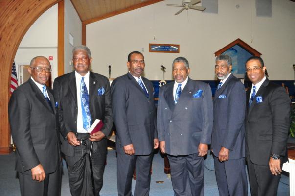 5:9-10) Some of the oldest members of the men s choir and pastor.