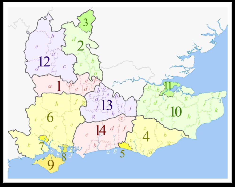 SOUTH EAST REGION Region profile The South East Region comprises of nine English counties: Oxfordshire, Buckinghamshire, Berkshire, Hampshire, the Isle of Wight, Surrey, Kent, West Sussex and East