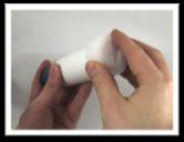 8. Place foam piece on swab holder and insert into tube 9. Insert signed consent form 10. Insert second foam piece 11.