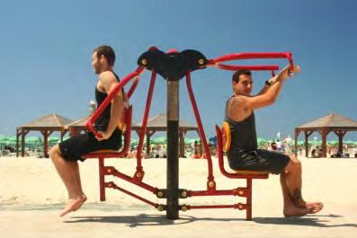own body weight to build and tone muscles in an inviting outdoor fitness