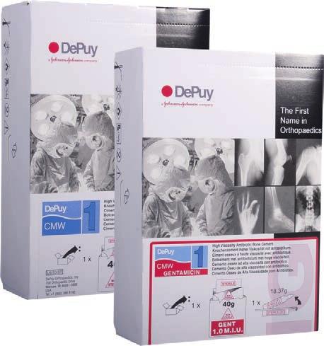 CLINICAL EVIDENCE Clinical Results DePuy CMW 1/DePuy CMW 1 : More Than 40 Years of Clinical Experience DePuy CMW 1 bone cement has the longest clinical heritage of any orthopaedic bone cement.