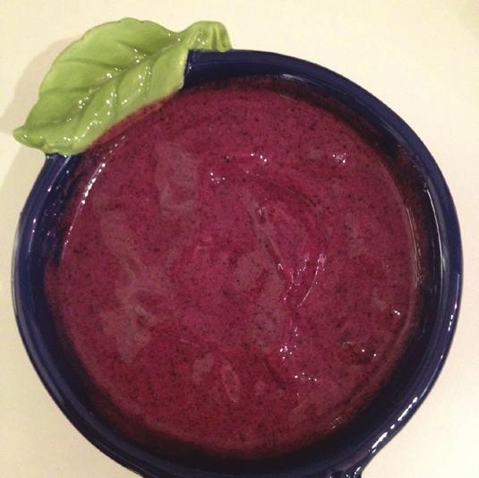 Himalayan pink salt Vegan, Raw Blueberry Ice Cream : Bombshell Blueprint 1/4 cup pure filtered water 1 banana, frozen 1 cup blueberries Directions: 2.