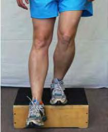 Lift your unaffected leg and stand only on you healing leg, keeping you knee straight.