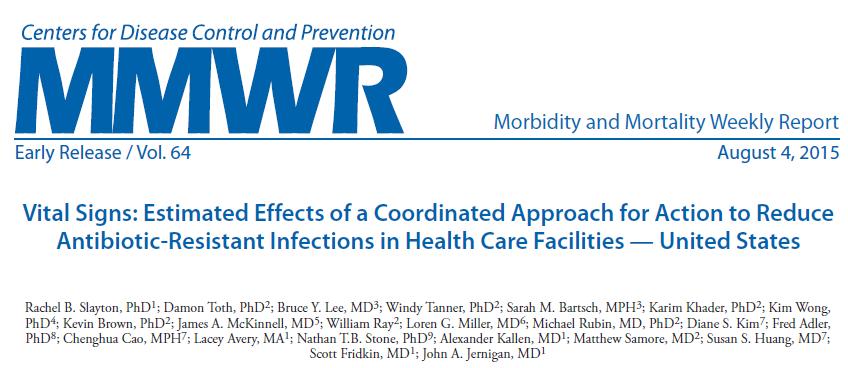 Models simulated spread of CRE among patients acute care hospitals, long-term acute care hospitals, nursing homes 3 intervention scenarios Common approach: infection control