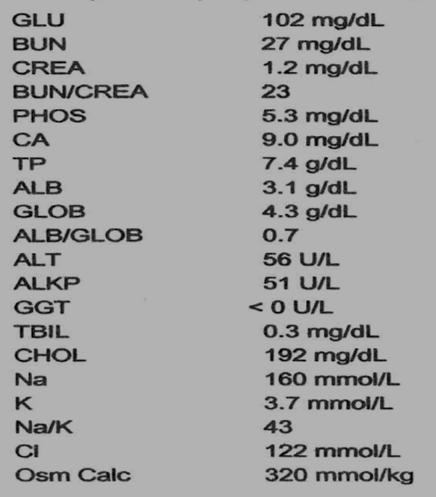 Sample Patient Blood Work Here is a sample of a 12 year