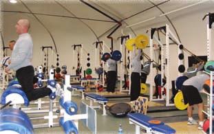 military-specific exercises that can be done with the system. Gravity Training using EFI Sports Medicine equipment (15 pieces in total) is also a popular element of the Ironworks facility.