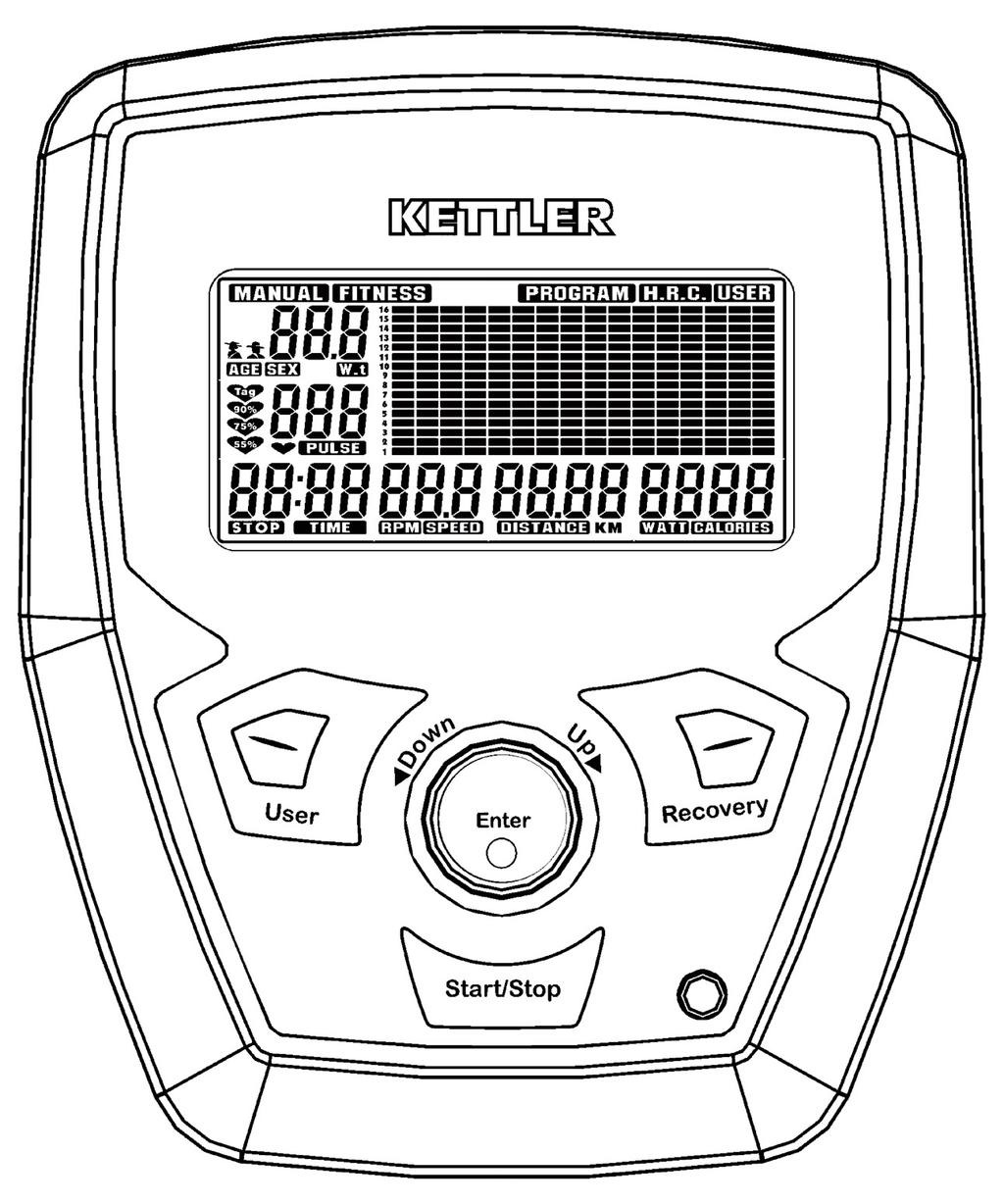 Brief description SM 9150-75 The machine is equipped with a functional area with buttons and a display area (display) with variable symbols and graphics.