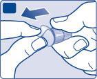 Pull off the pen cap. A Check that the insulin in your pen is clear and colourless.