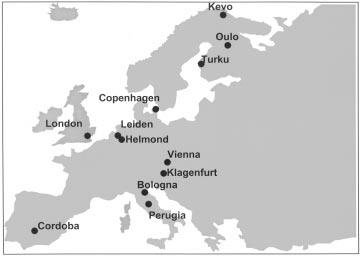375 Figure 1. The Locations of the European Pollen Information sites used in the study. continentality. This can be illustrated by the three most southerly sites.
