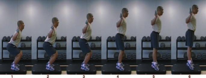 How Weightlifting Exercises Are Introduced into a Training Program Figure 1. Hang power clean (transition phase: 1 3; second pull phase: 4 6). Figure 2. Squat jump (ascending phase).