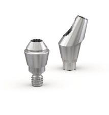 Compatible with Atlantis suprastructures All implant interface connections Angled Abutment EV An angled prosthetic interface with a 20 top cone and a M1.8mm Bridge Screw.