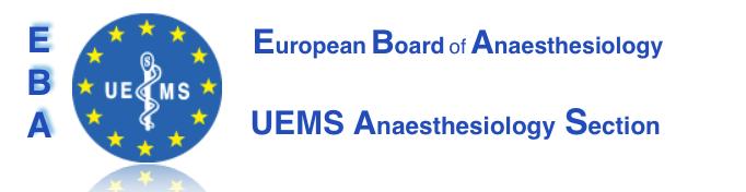 European Board of Anaesthesiology (EBA) recommendations for minimal monitoring during Anaesthesia and Recovery INTRODUCTION The European Board of Anaesthesiology regards it as essential that certain