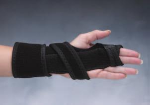 50 Libertyi Wrist and Thumb Spica Secures thumb IP and MP joints. Can be used for post-surgical and post-fracture positioning. Extended thumb design holds the thumb IP and MP joints securely.