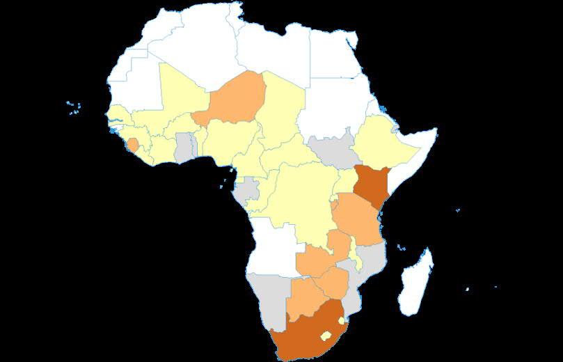Countries in Africa that have conducted multiple national population based