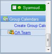2 Klik pada nama Group Calendar yang anda kehendaki.