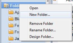 Atau dari Folder itu sendiri, klik kanan dan pilih New Folder.