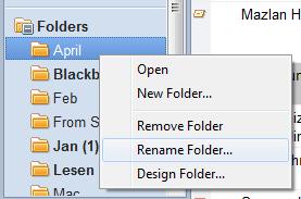 Menukar nama folder (Renaming) Anda boleh memilih untuk menukar nama folder yang telah anda gunakan. Langkah-langkah untuk menukar nama folder: Langkah 1.