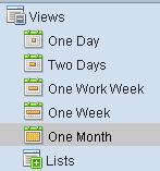 Menukar format paparan Calendar Klik pada ikon Day, Week, Month dan pilih format terperinci yang anda perlukan.