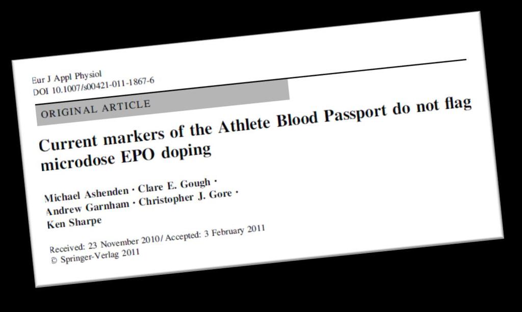 Epo anti-doping tests The different approaches