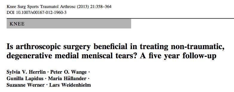 Is Meniscectomy necessary?