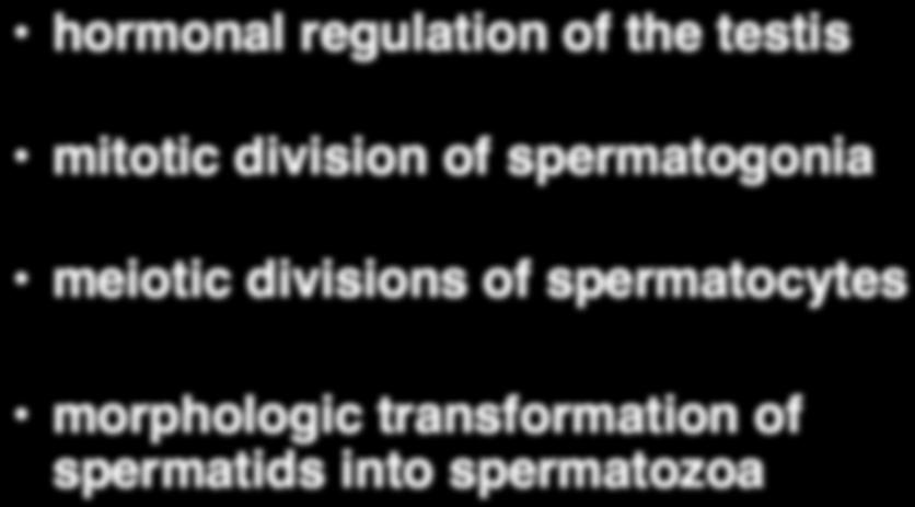 roduction of Fertile Sperm hormonal regulation