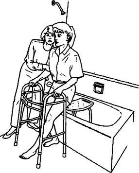 Tub and Shower Transfers Hip Replacement Recovery Guide Walk-in Shower (Shower Stall) Step over the edge of the shower with your non-operative leg first.