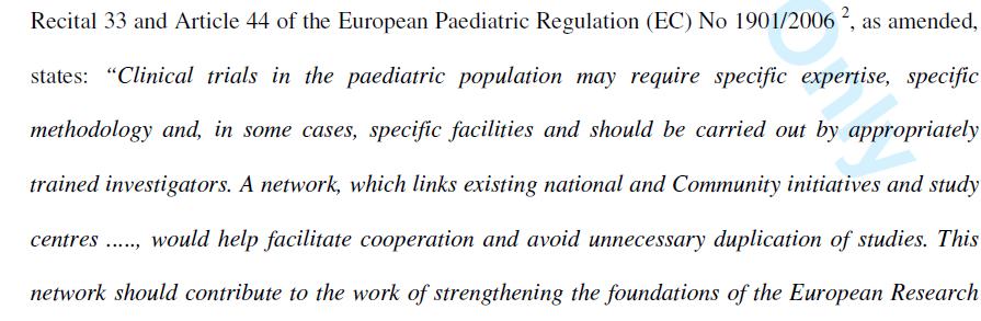 European Network of Paediatric