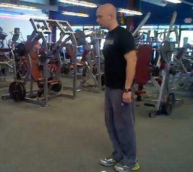 Switch legs and repeat Walking Lunge Stand with your feet shoulder-width apart.