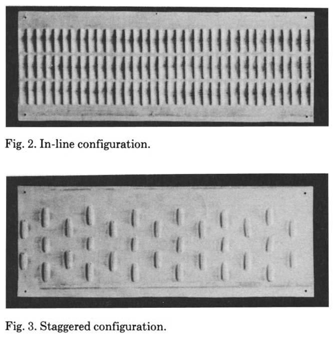 5 10 10 h 3/4 The corrugations on plates 1-8 are in line (Fig. 2), on plate 9 they have a staggered configuration (Fig. 3).