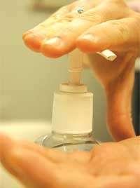 Alcohol-based Hand Sanitizers Procedure: 1. Apply to palm of one hand 2. Rub hands together 3.