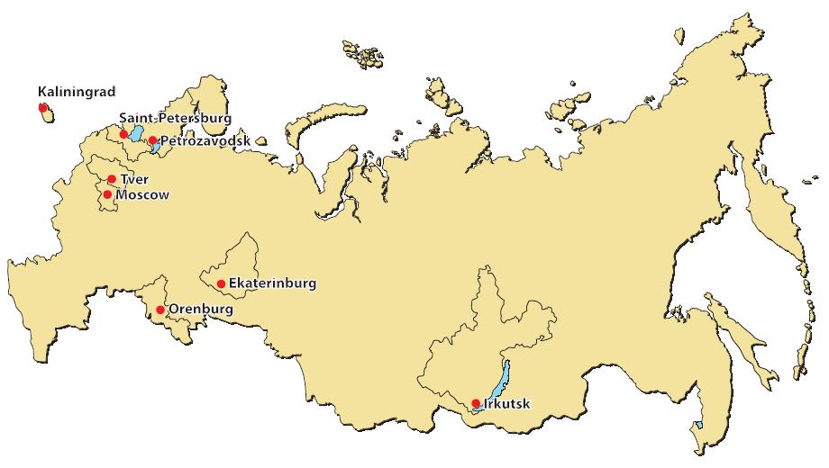 Practice Examples: Map of the Studies Murmansk Pskov Archangelsk Vologda Naryan-Mar Syktyvkar