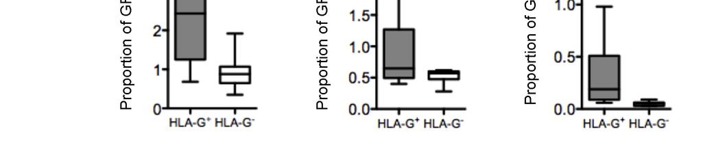 Figure 2-27. HLA-G + Treg cells were more susceptible to VSV-G, X4 and R5 virus infection than the HLA-G - cells (without pre-activation).