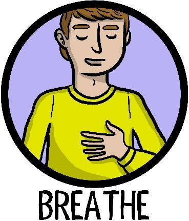 This is the beginning of a mindful state. A focus on breathing will also help to strengthen mindfulness.