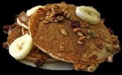Oatmeal Pancakes with Banana Ingredients 2 bananas 2 eggs ½ cup rolled oats ½ teaspoon baking powder Nuts, seeds, berries if you wish Method 1.