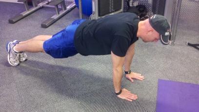 Workout B Close-Grip 3/4 th Rep Pushups With your hands inside shoulder-width apart and