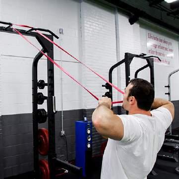 Take the other end of the band and loop it over the other end of the barbell.