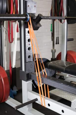 BENCH: Setting up bands for the bench press speed work can be done a few ways if you do not have band pegs.